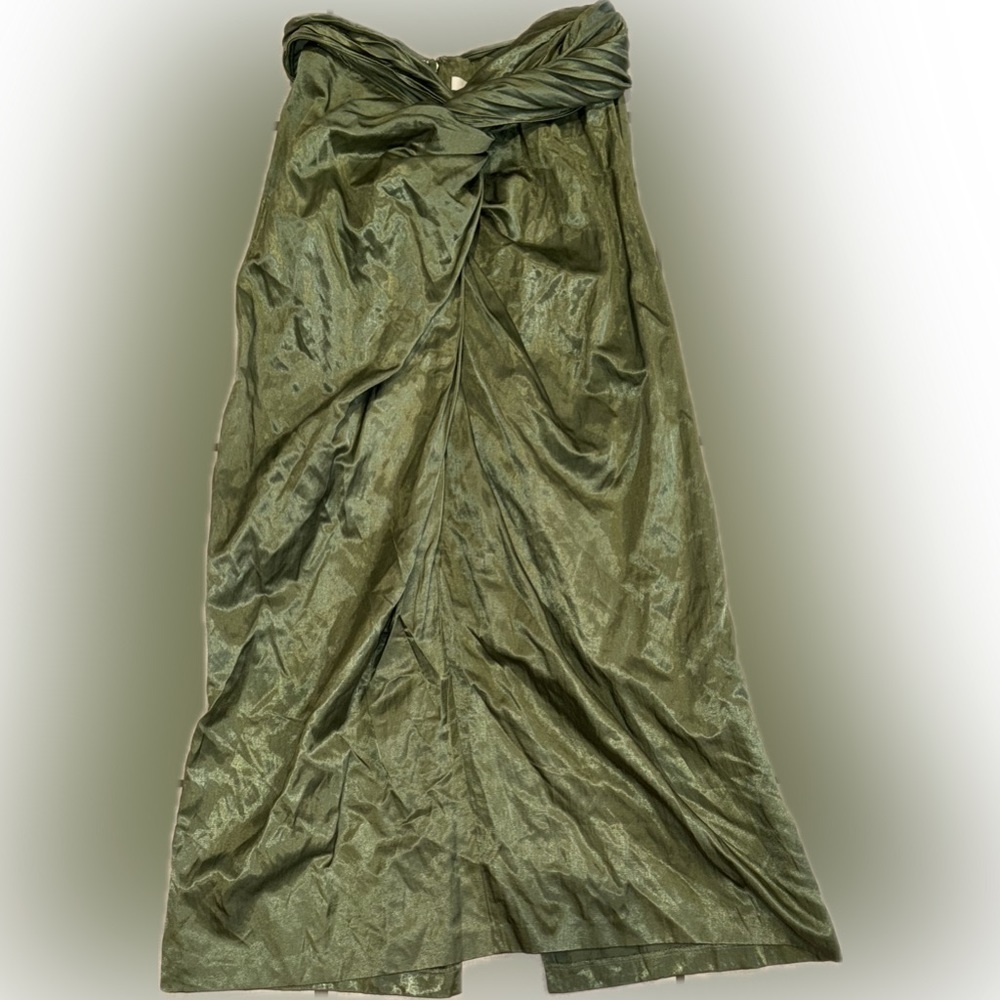 NWOT Vince Twist Front Skirt in Dark Pistachio Size 2 - Picture 9 of 10